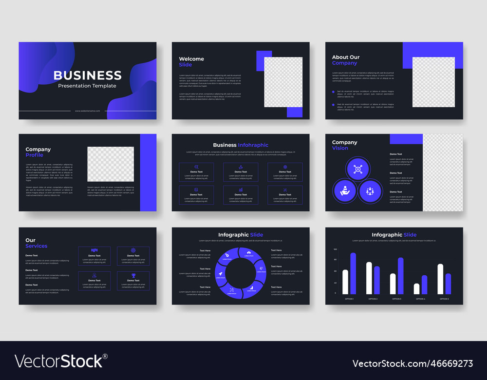 Business powerpoint presentation slides template Vector Image