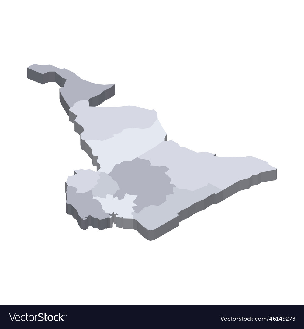 Cameroon political map of administrative divisions