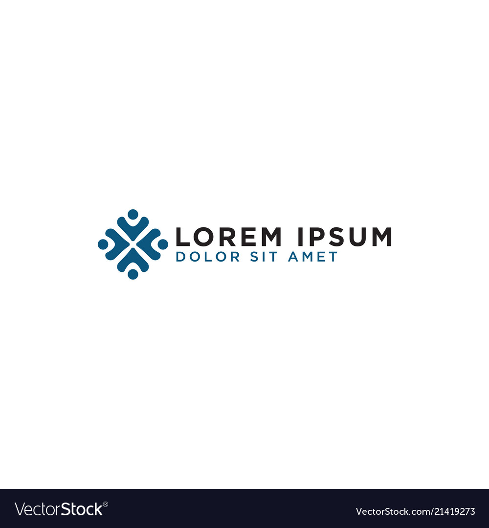 Community people logo template vector image Community people logo template