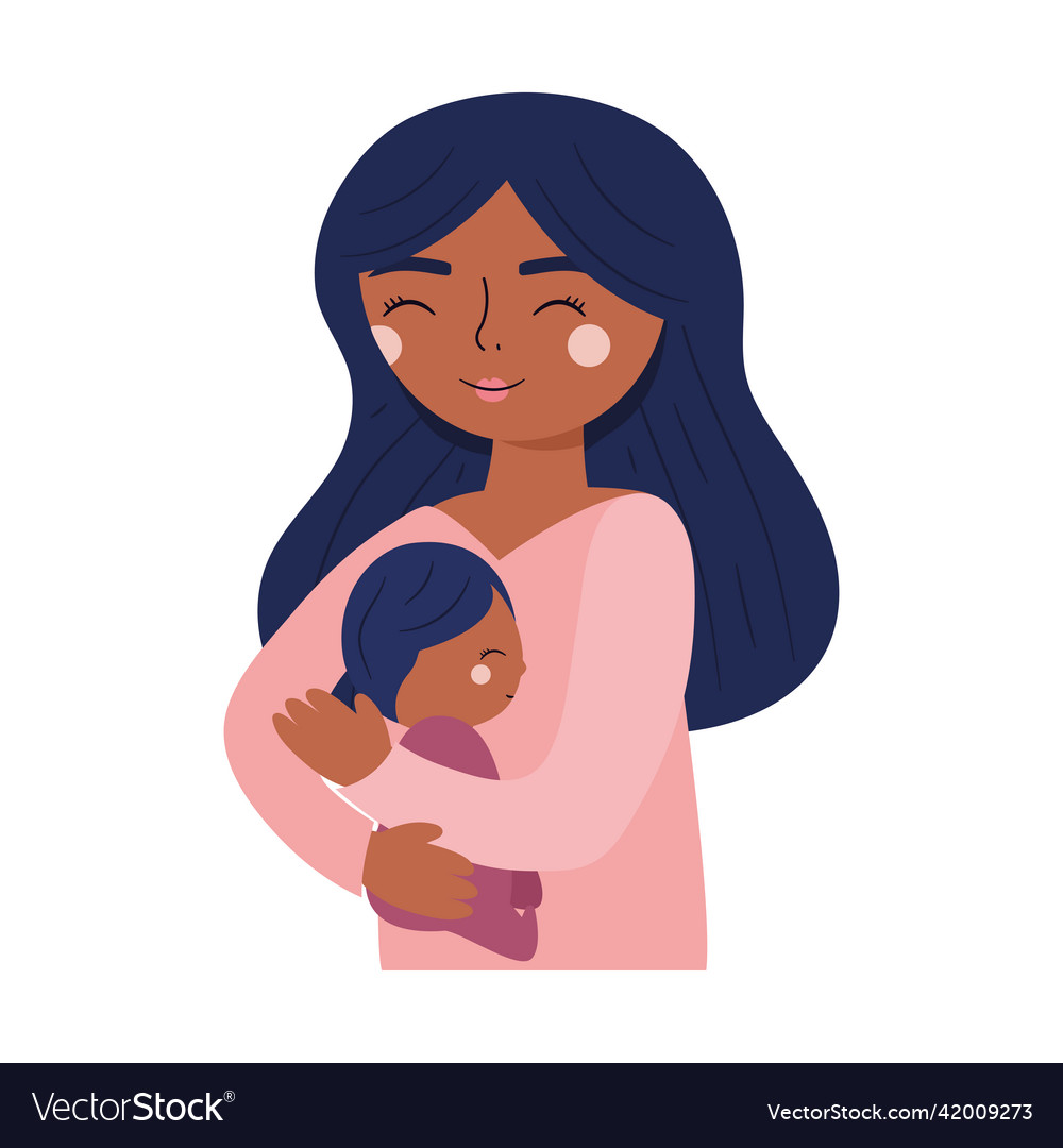 Happy mom with baby Royalty Free Vector Image - VectorStock