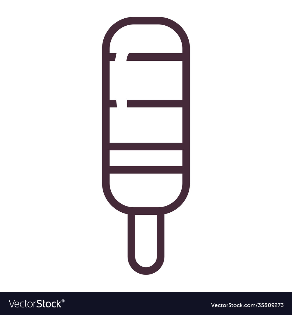 Ice cream with lines line style icon design