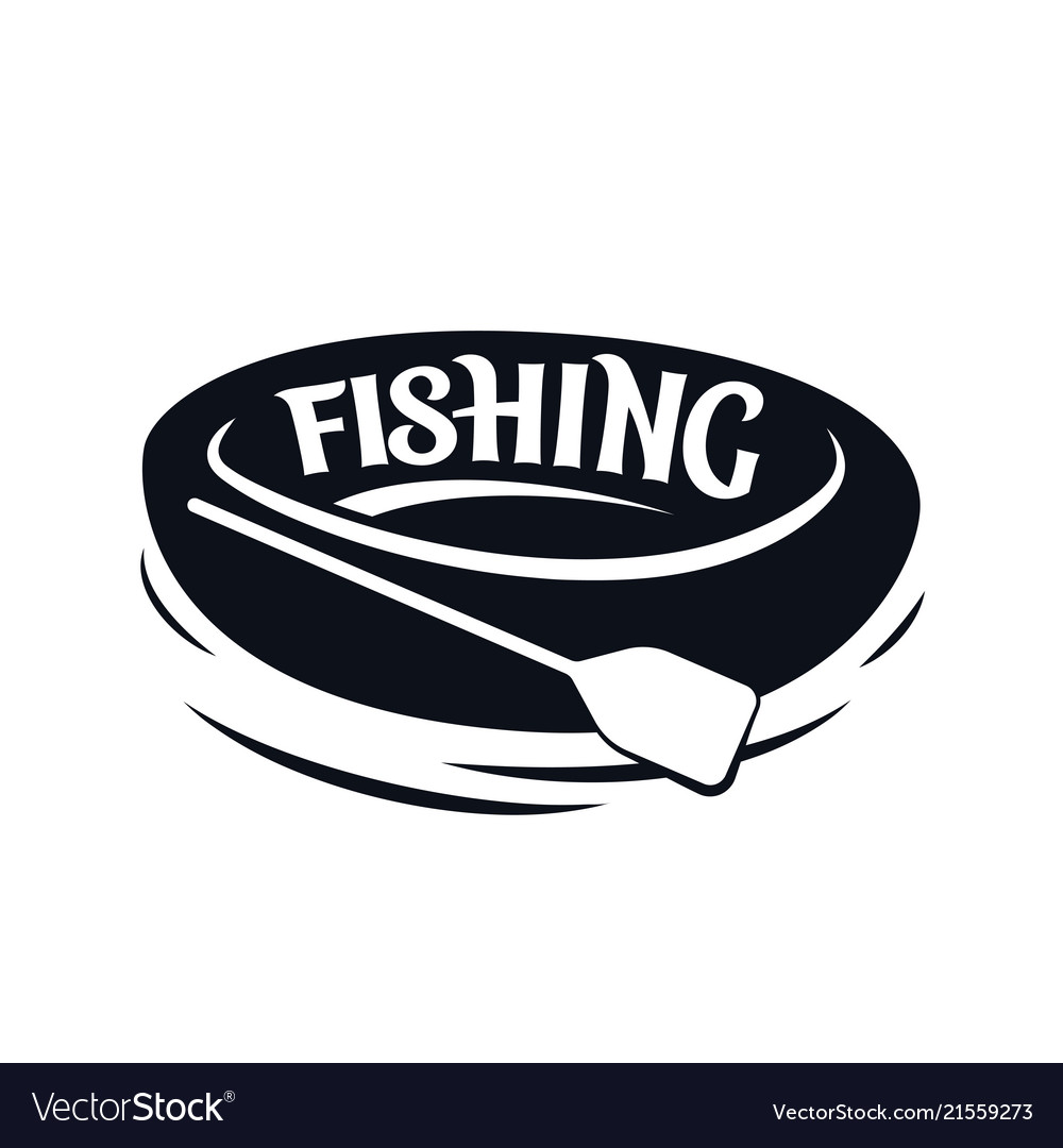Inflatable rowing boat with paddle vector image Inflatable rowing boat with paddle