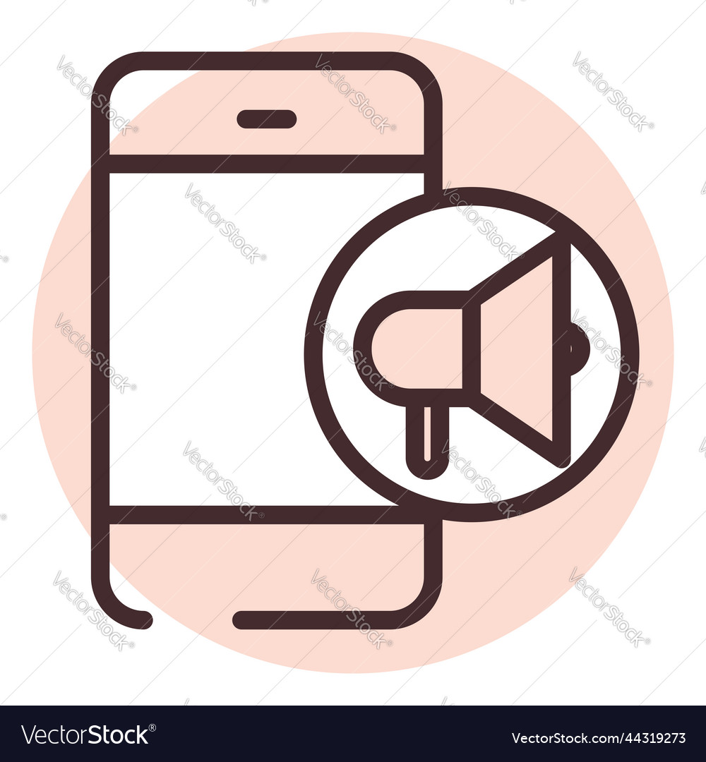 Marketing mobile on white background