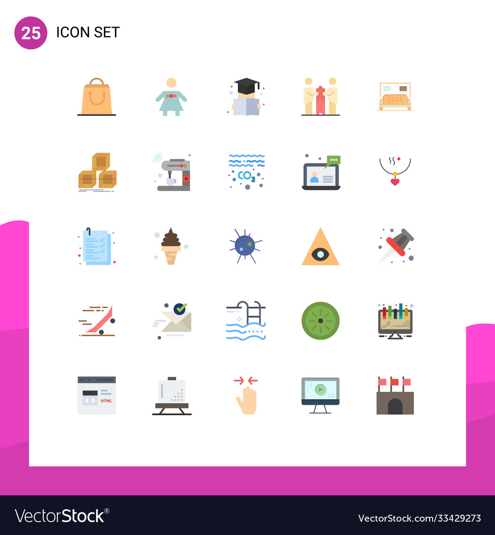 Pack 25 creative flat colors bedroom hotel
