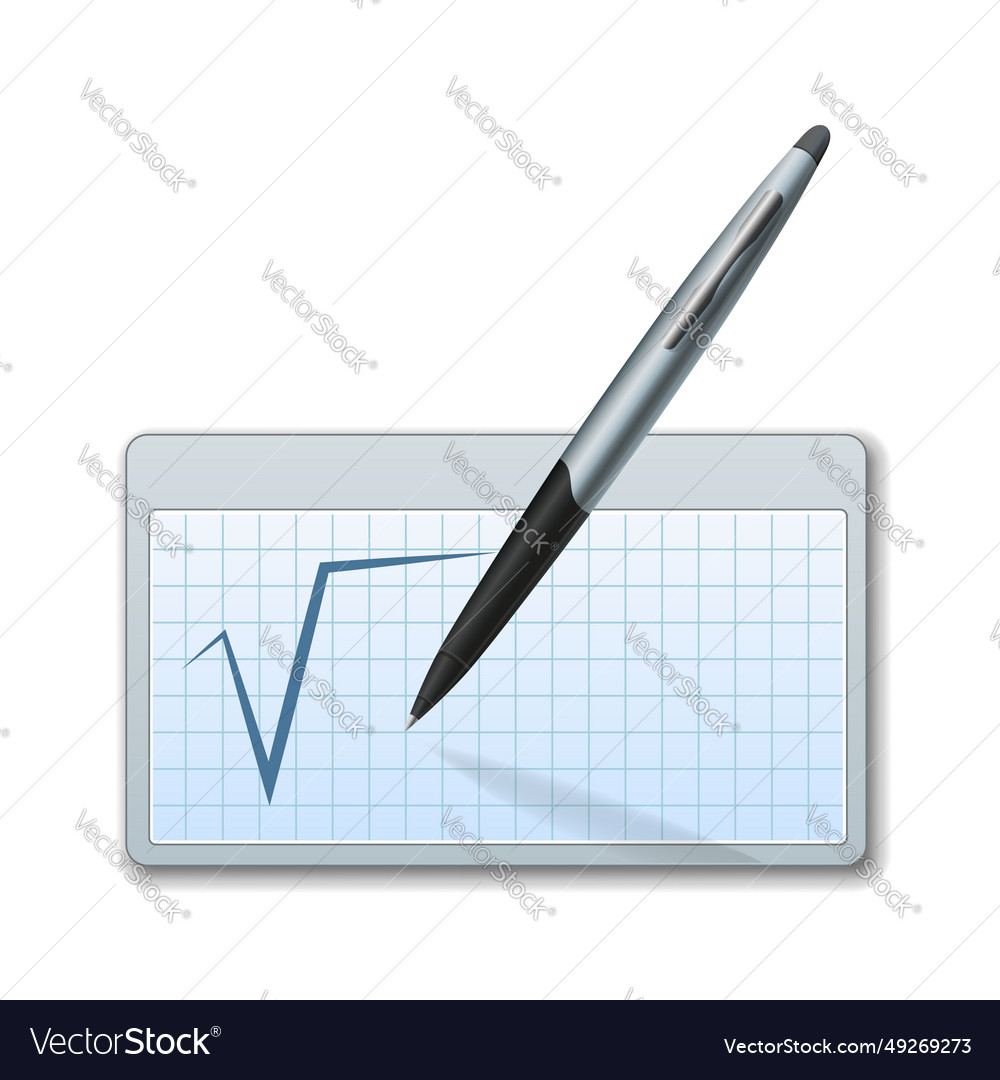 Program window for write and pen or ballpen vector image Program window for write and pen or ballpen