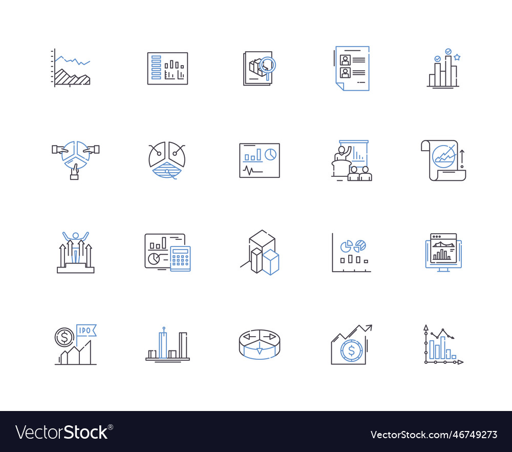 Ranking outline icons collection rank list Vector Image