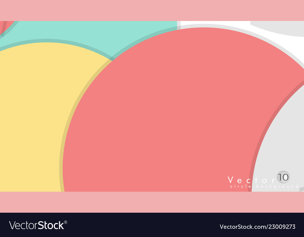 Simple and colorful circles background design vector image Simple and colorful circles background design