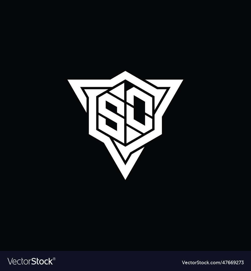 So logo monogram hexagon shape with triangle