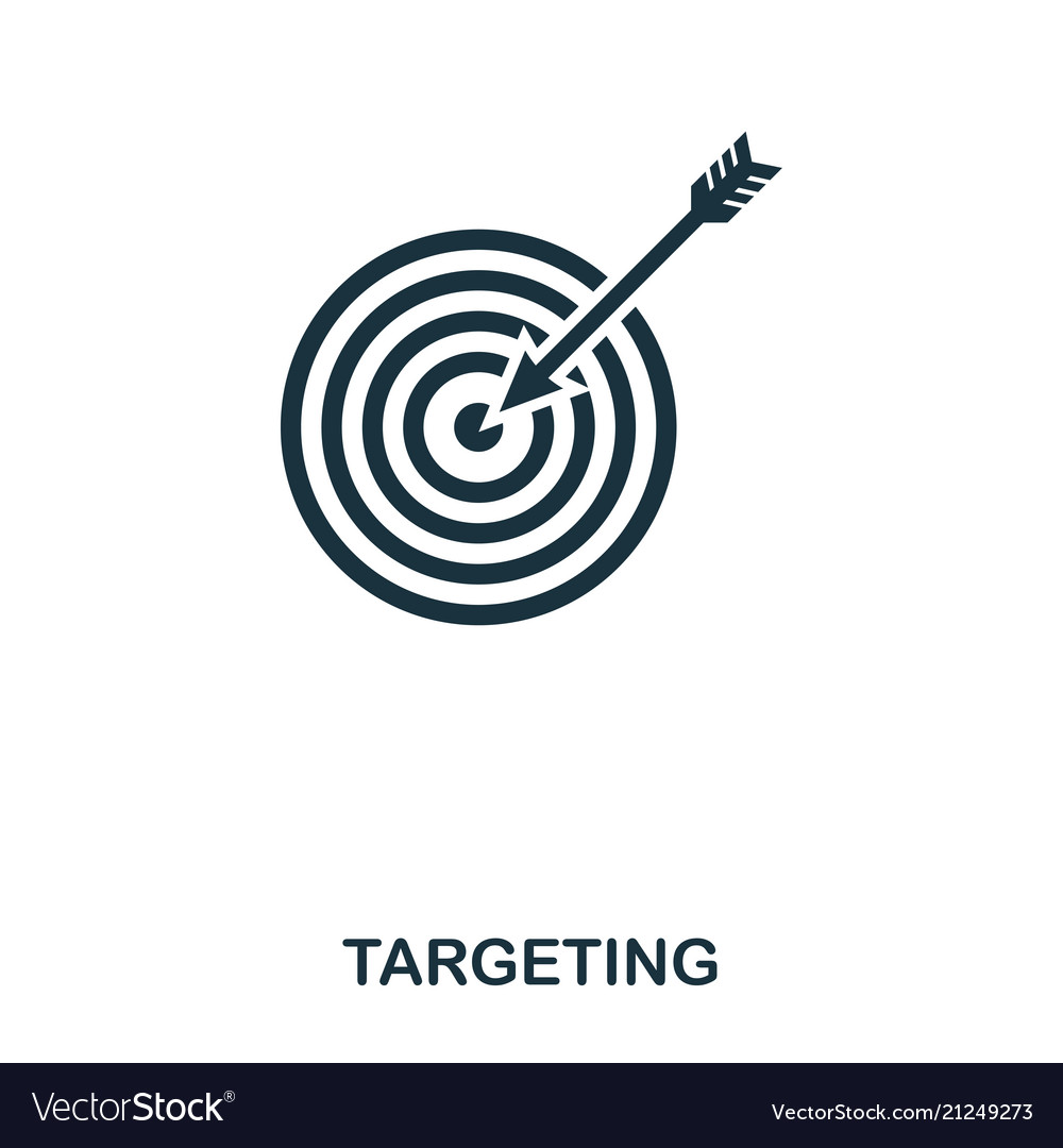 Targeting icon line style design ui vector image Targeting icon line style design ui