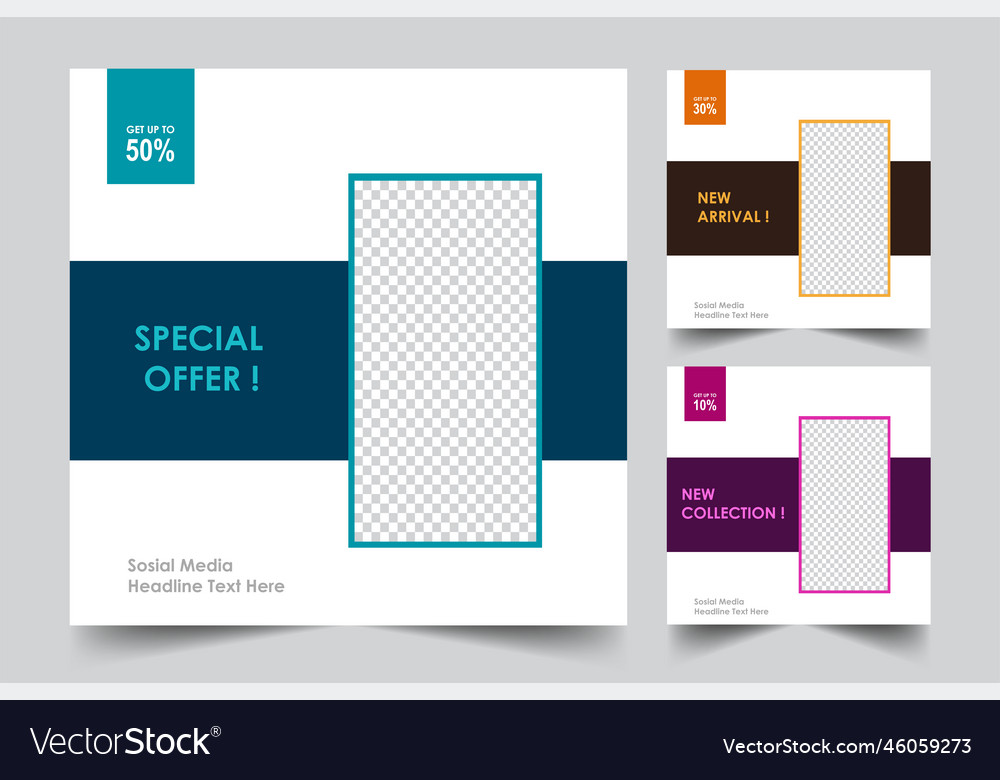 Templates of horizontal web banner for header Vector Image Templates of horizontal web banner for header