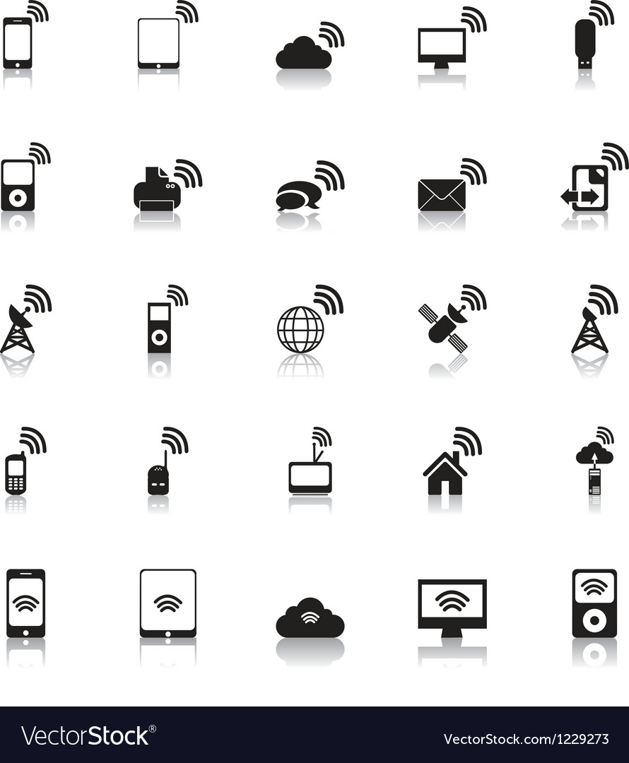 Wireless Icons Hotspot Royalty Free Vector Image