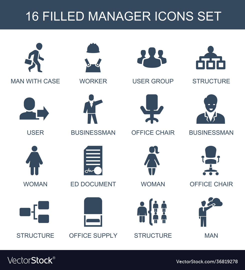 16 Manager-Symbole