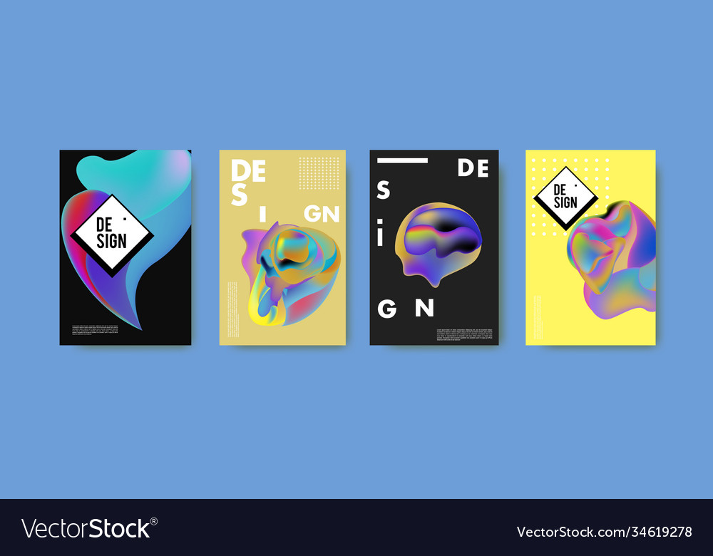 Abstract colorful liquid and fluid pattern vector image Abstract colorful liquid and fluid pattern