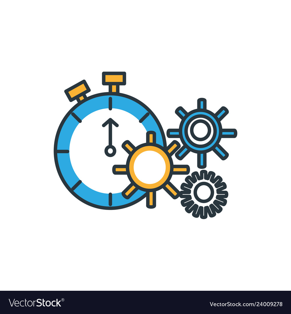 Chronometer timer with gears pinion vector image Chronometer timer with gears pinion