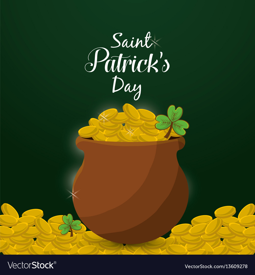 Gold st patricks day icon