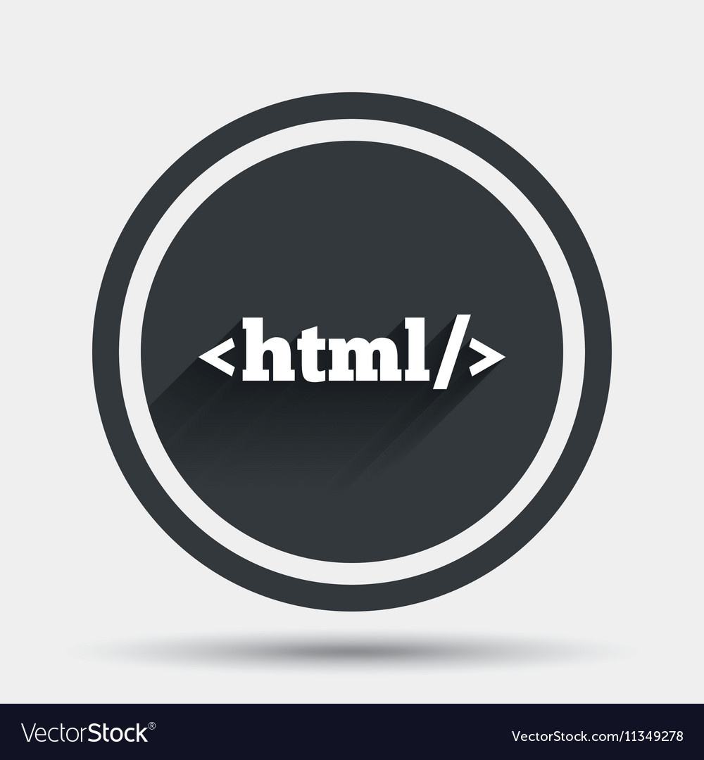 Html sign icon markup language symbol