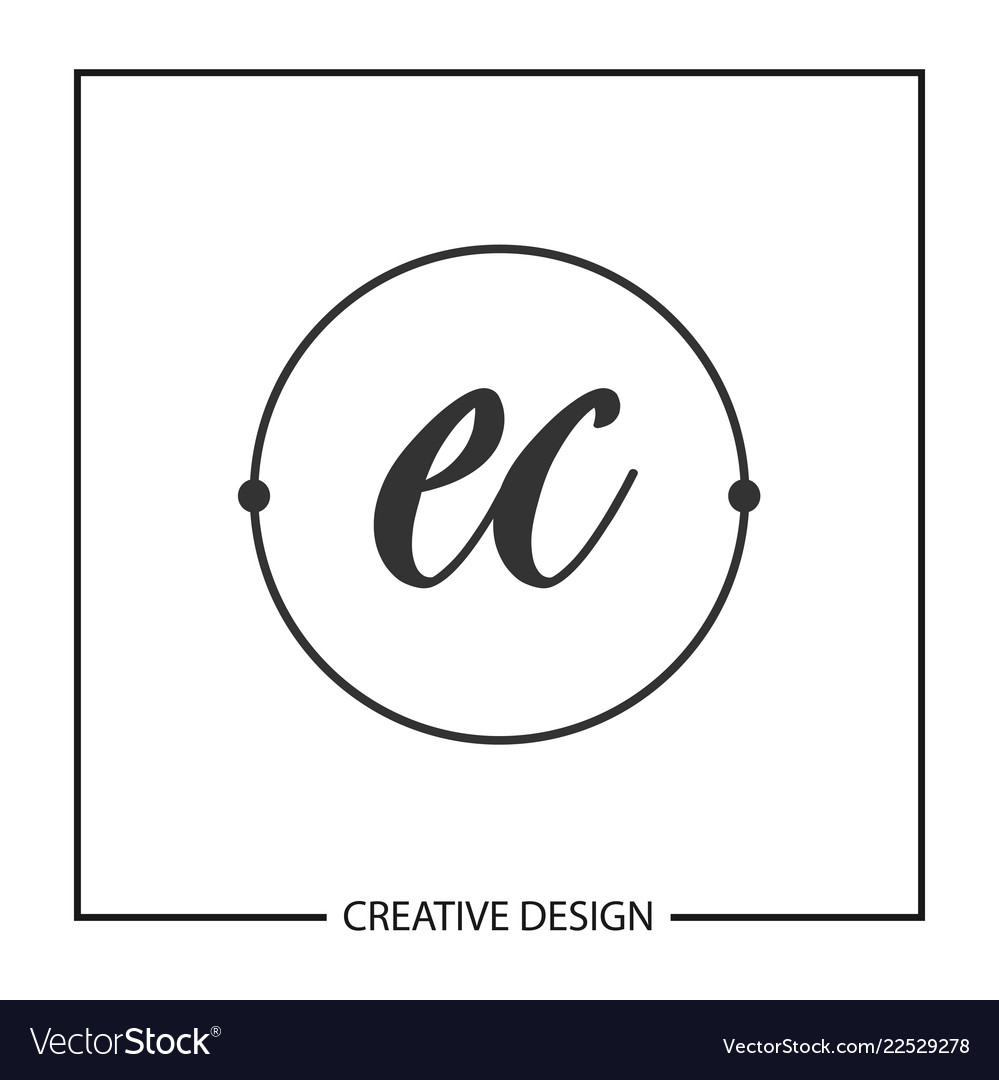 Initial letter ec logo template design