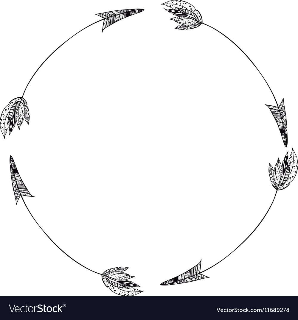 Isolated arrow of boho style design