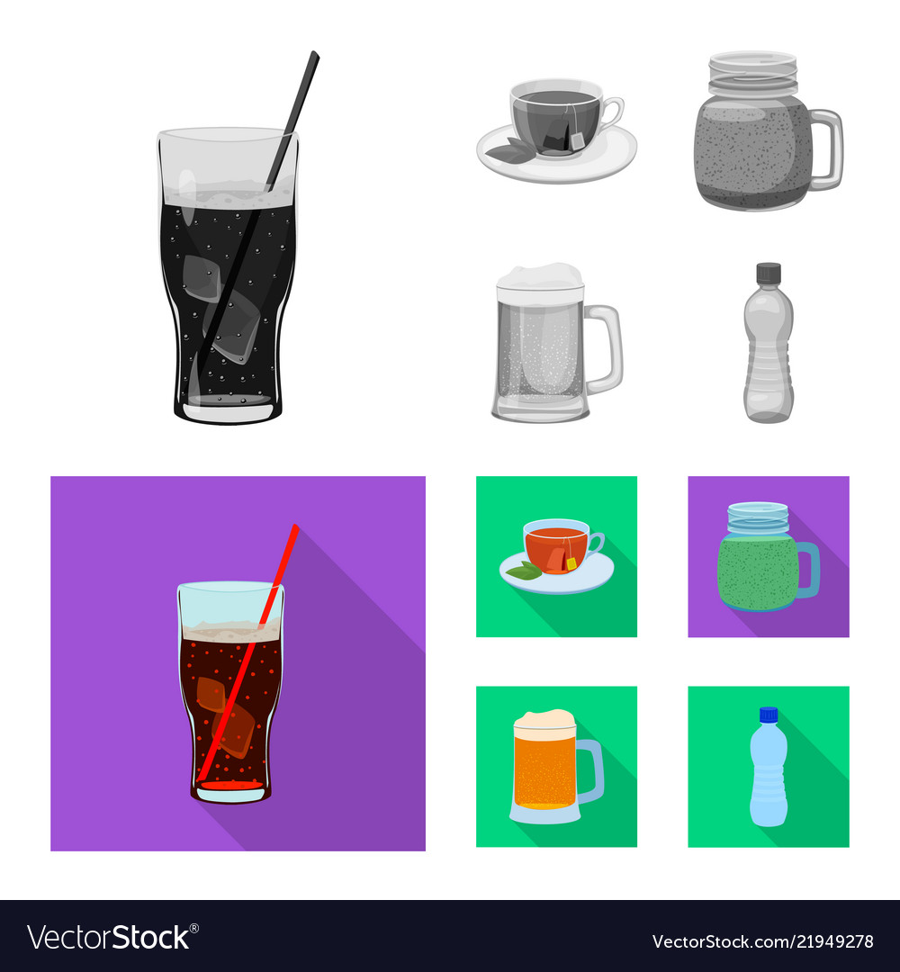 Isolated object of drink and bar symbol vector image Isolated object of drink and bar symbol