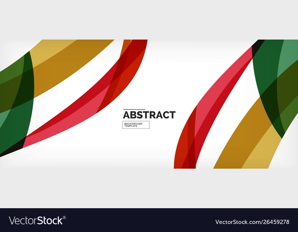 Linear wave web template vector image Linear wave web template