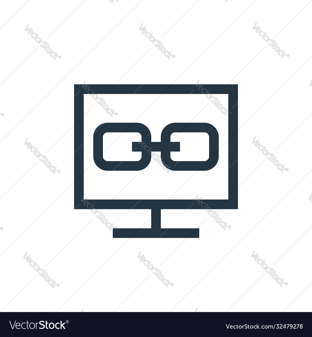 Link icon editable stroke linear symbol