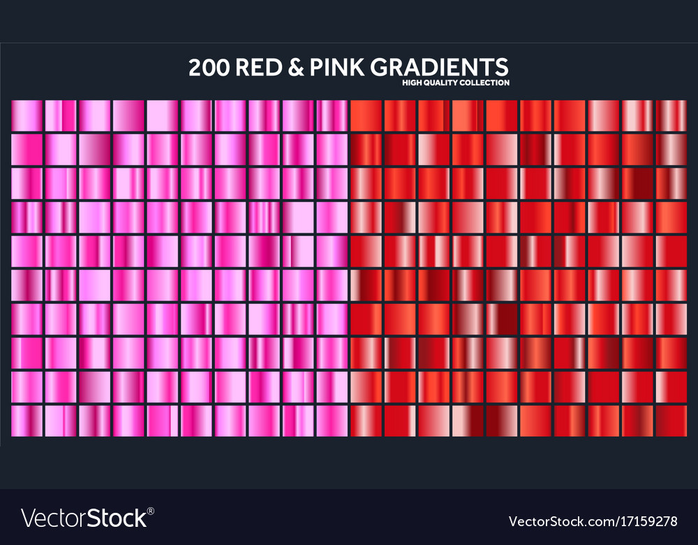 red pink chrome gradient setpatterntemplate vector image