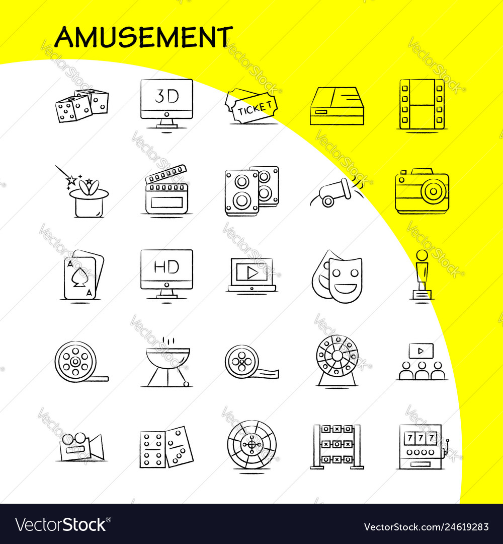 Amusement hand drawn icon for web print