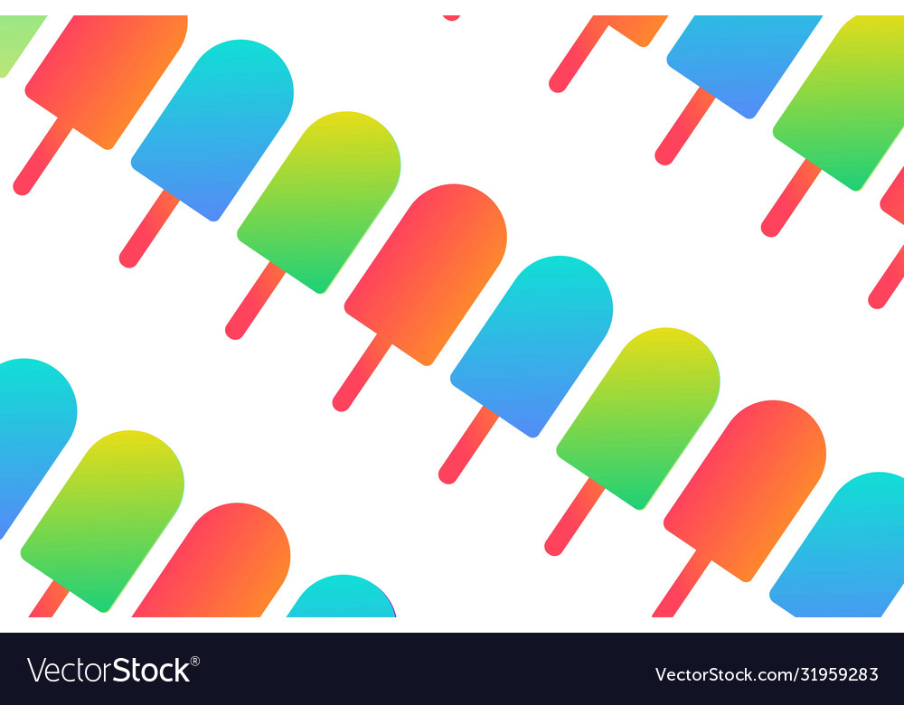 Background with gradient ice cream template vector image Background with gradient ice cream template