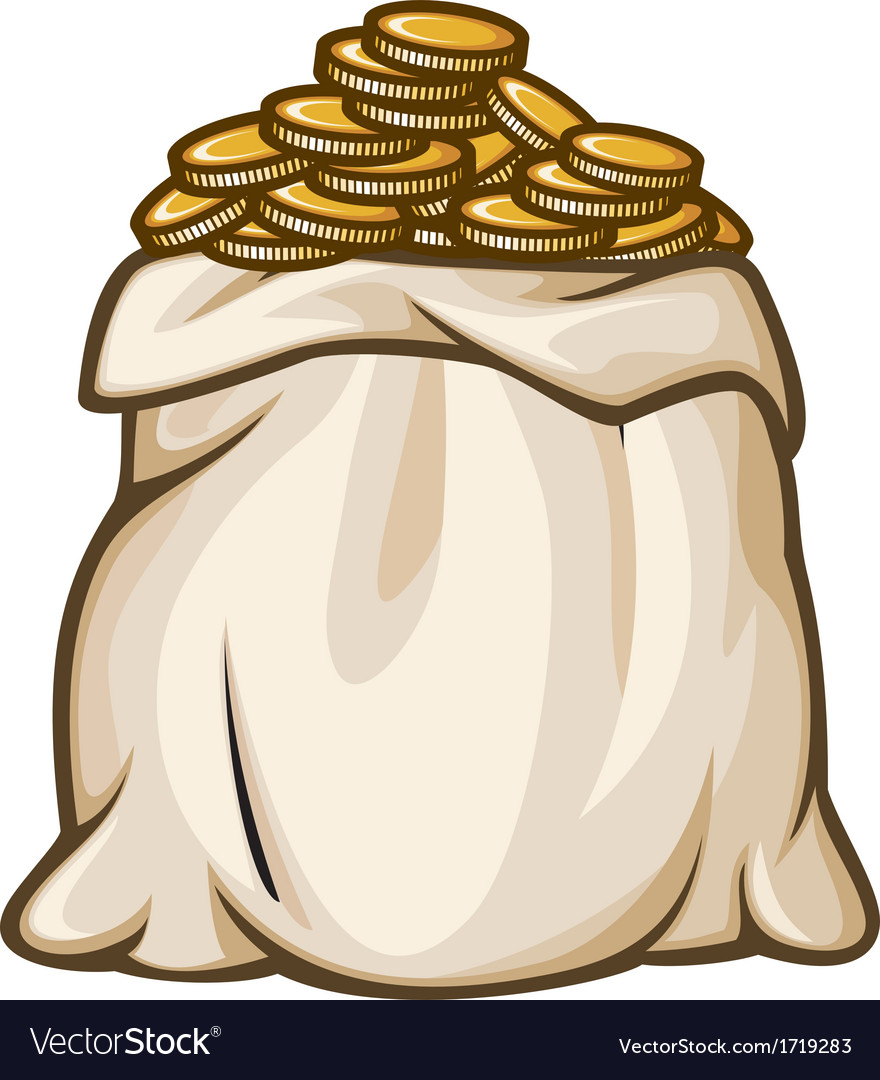 bag with gold coins