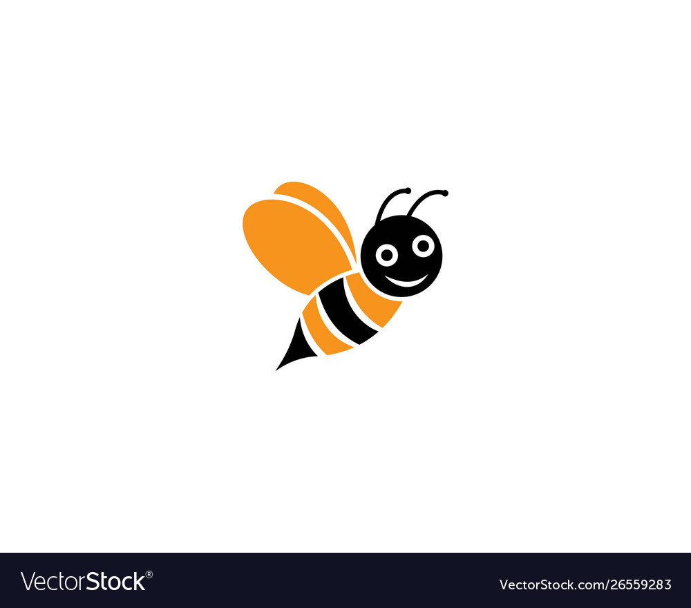 Bee logo template Royalty Free Vector Image - VectorStock