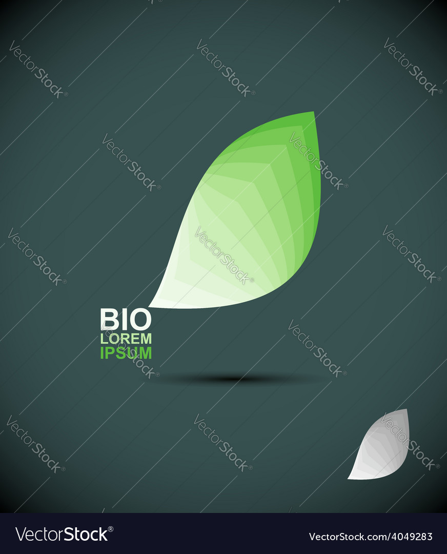 Bio logo green leaves of a tree the concept