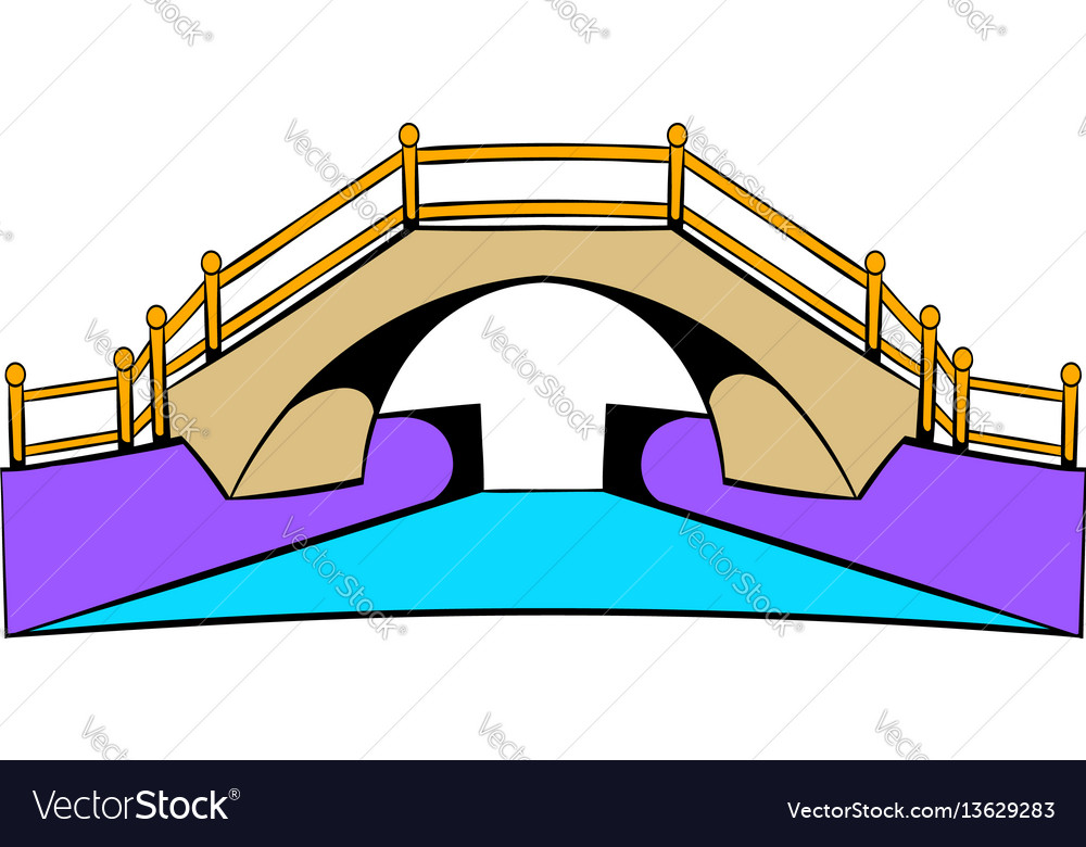 Bridge icon cartoon Royalty Free Vector Image - VectorStock
