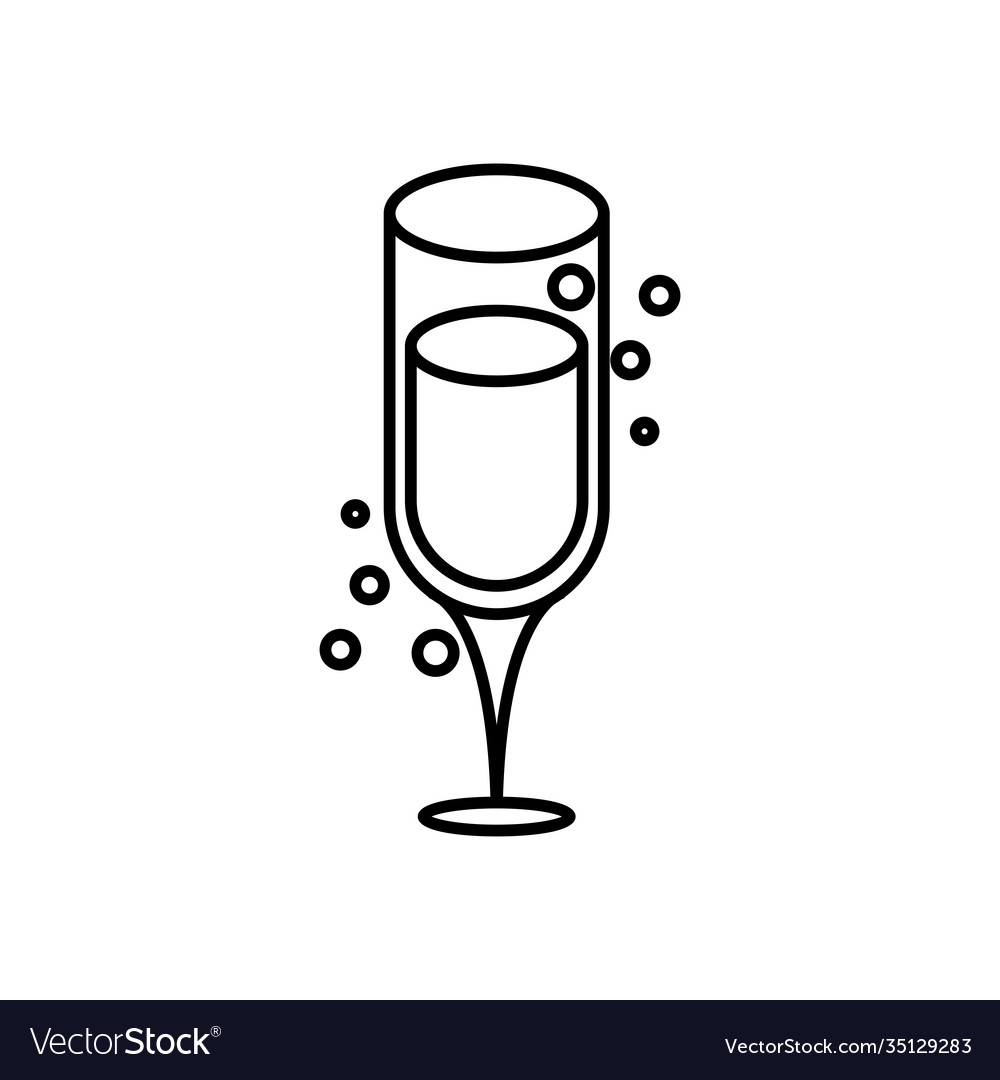 Champagne Cup Line Style Icon Royalty Free Vector Image 1446