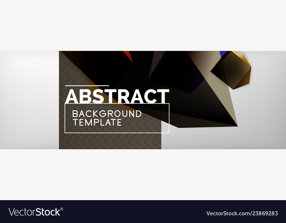 Dark 3d triangular low poly shapes abstract Vector Image Dark 3d triangular low poly shapes abstract