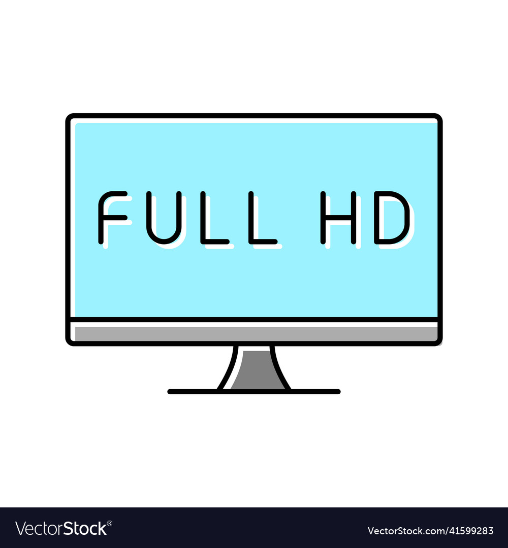 Full hd resolution computer screen color icon
