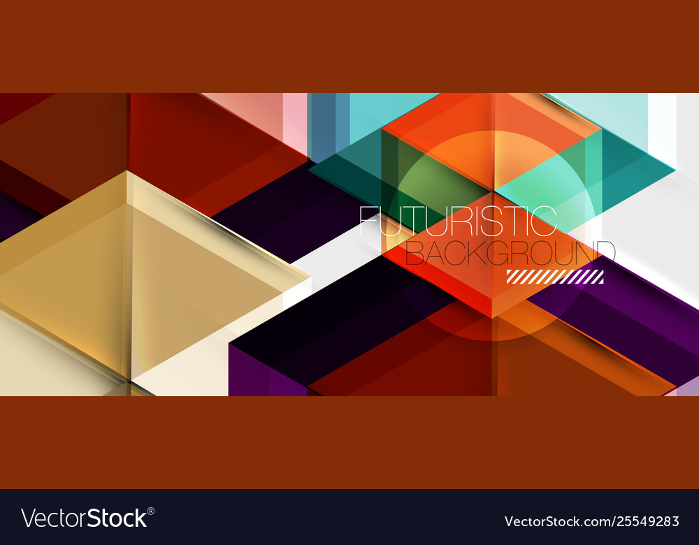 Geometric triangle and hexagon abstract background