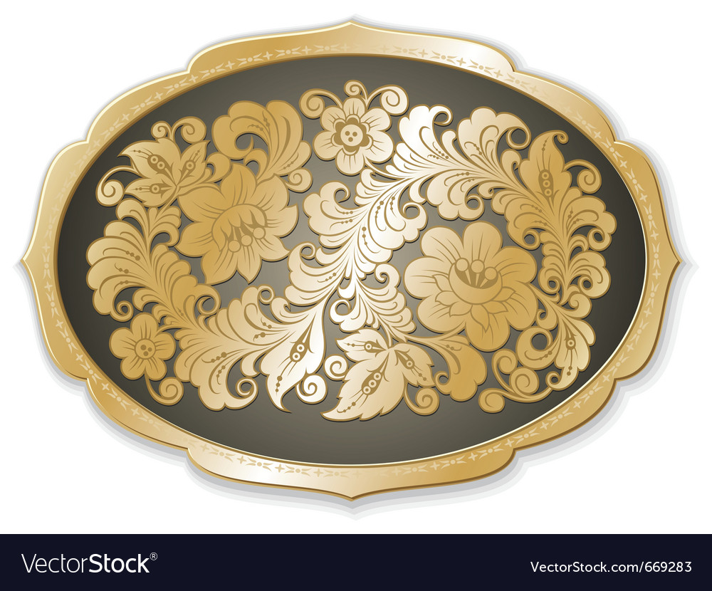 Golden tray russian style