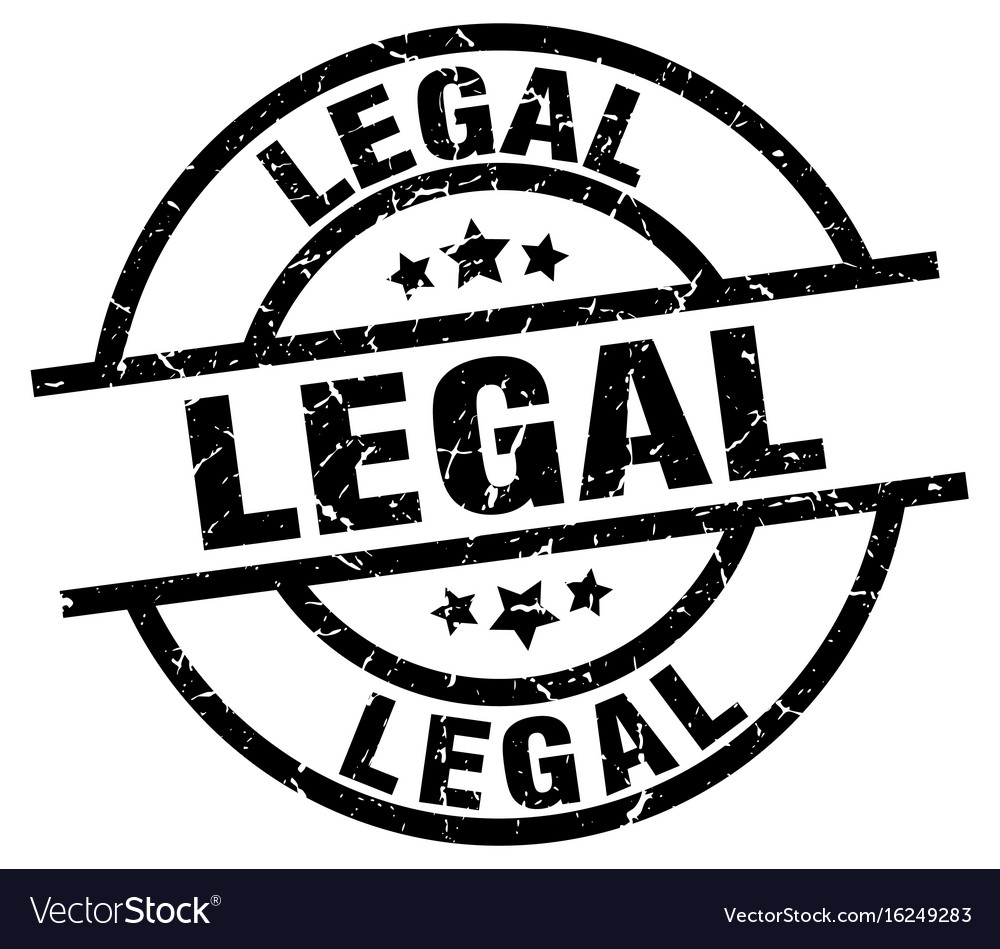 Legal round grunge black stamp Royalty Free Vector Image