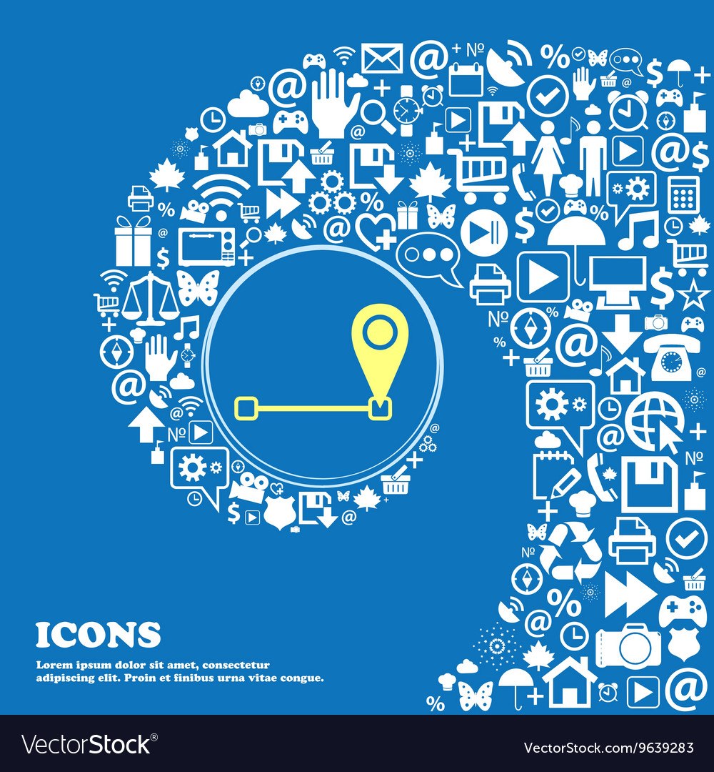 Map pointer icon sign nice set of beautiful icons