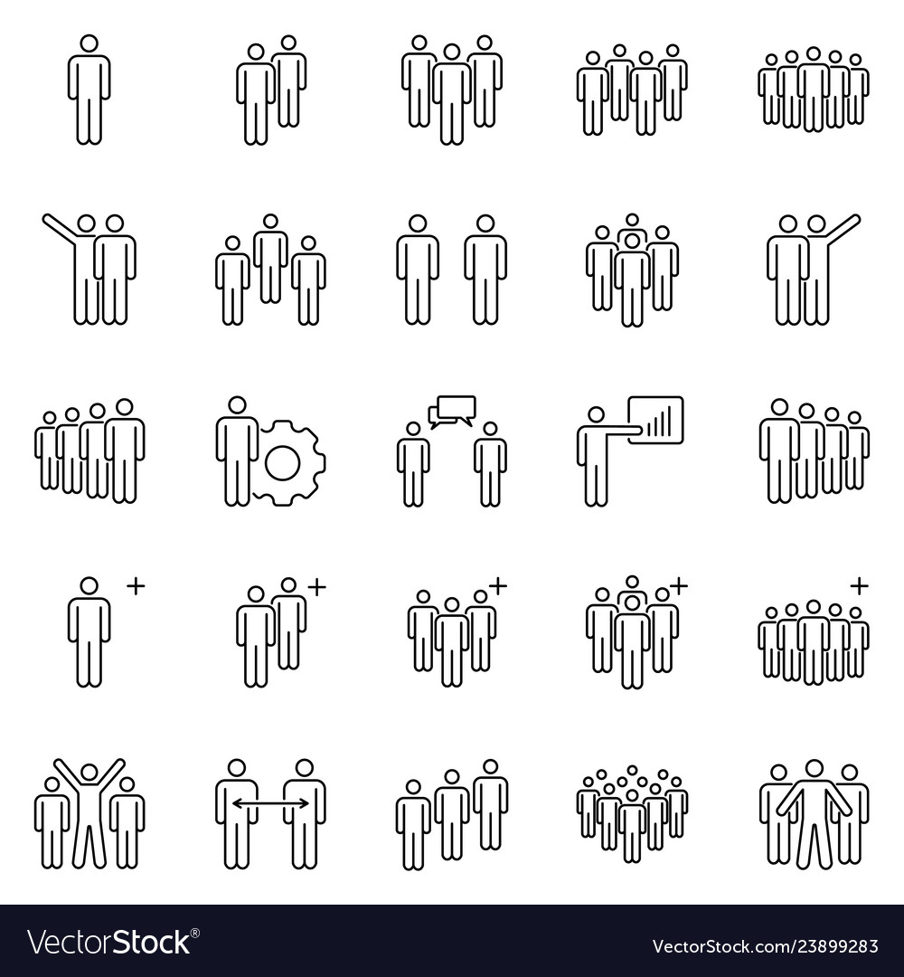 People team icons business partners teams work Vector Image