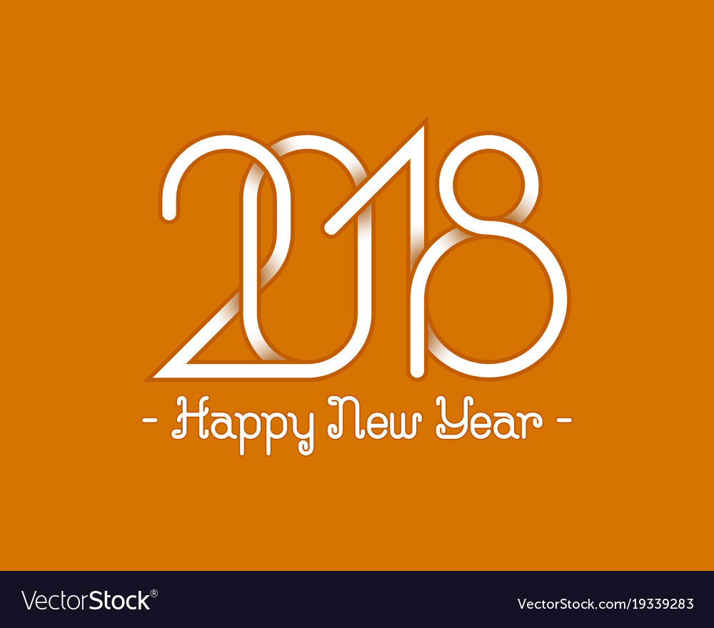 Plexus of numbers 2018 with happy new year text