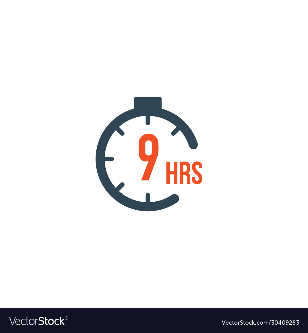 Round Timer Icon - 9 Hours Countdown