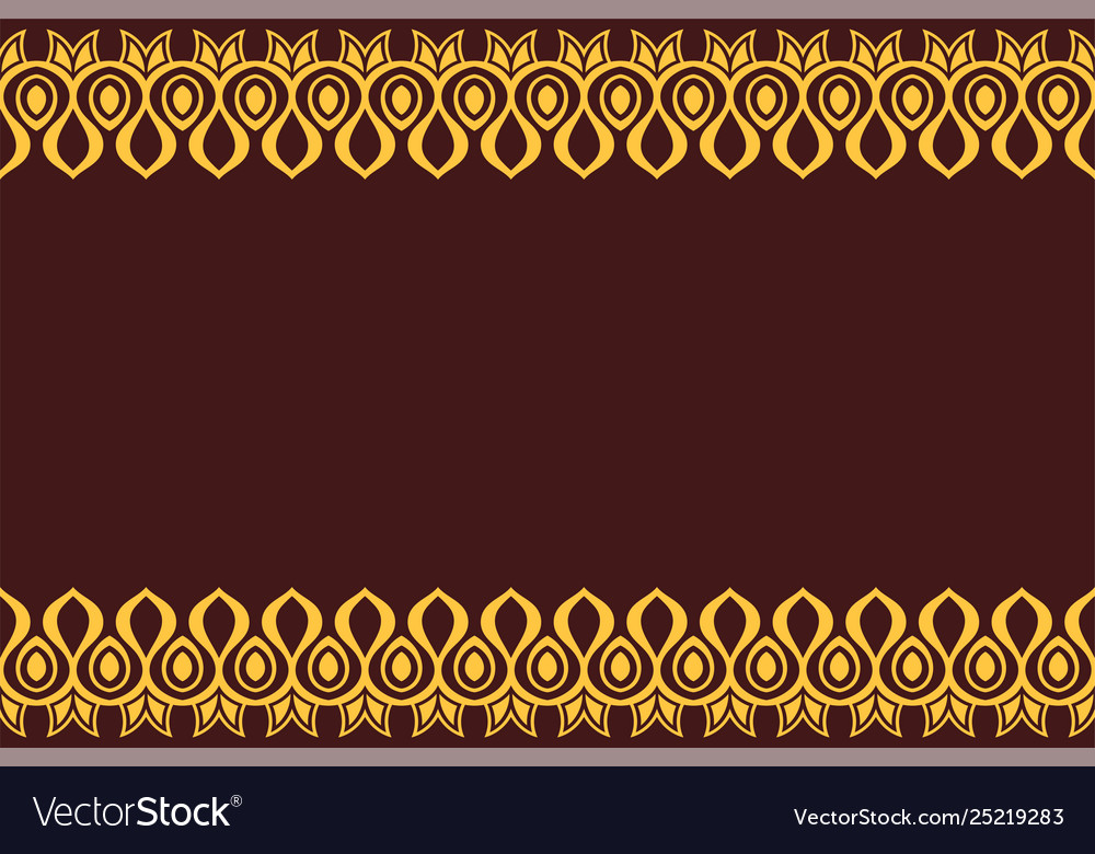 Seamless horizontal border pattern with yellow