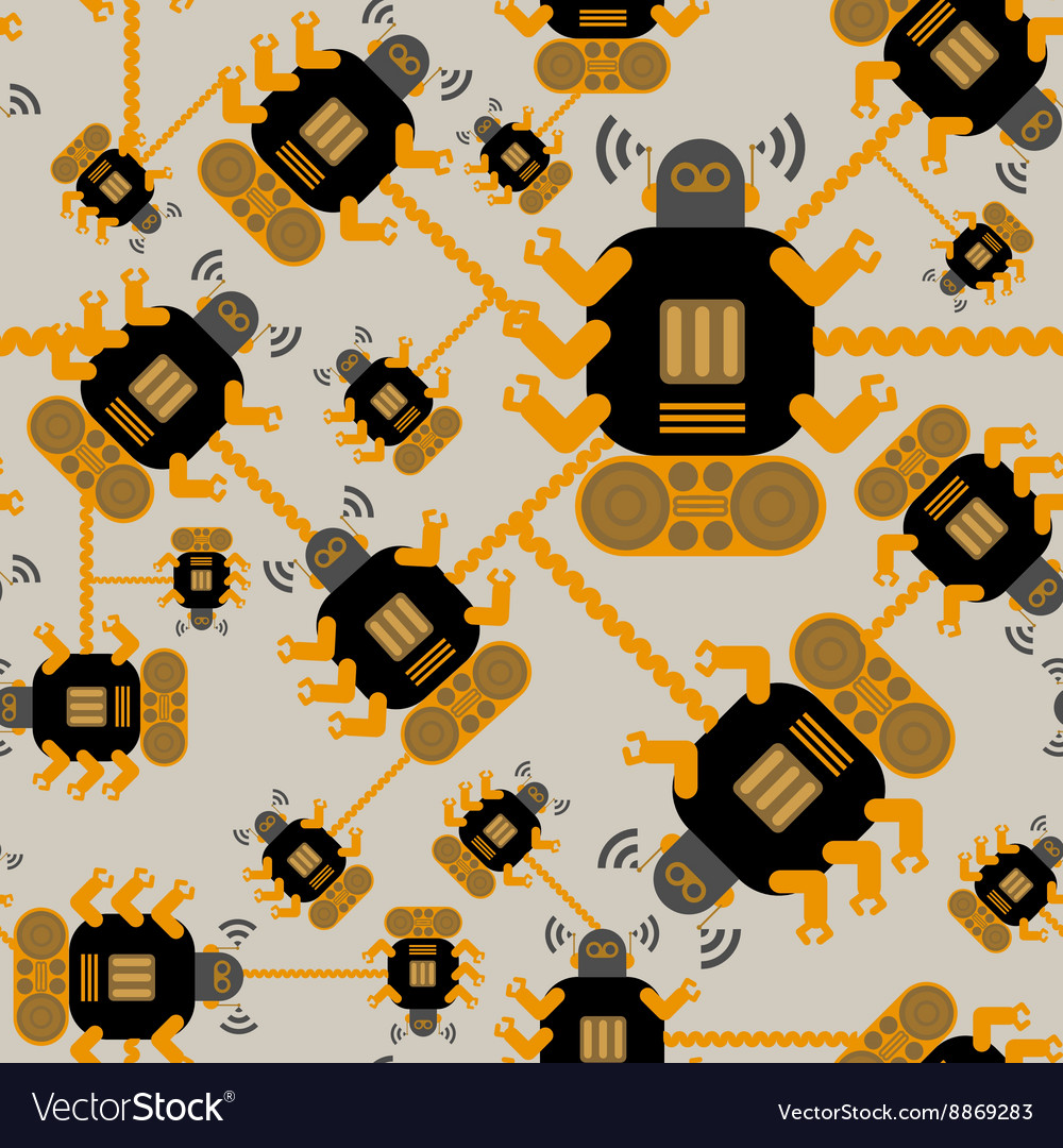 Seamless robot patterncartoon