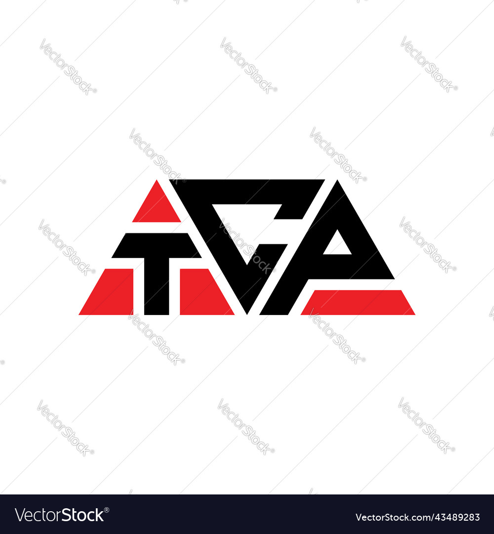 Tcp triangle letter logo design