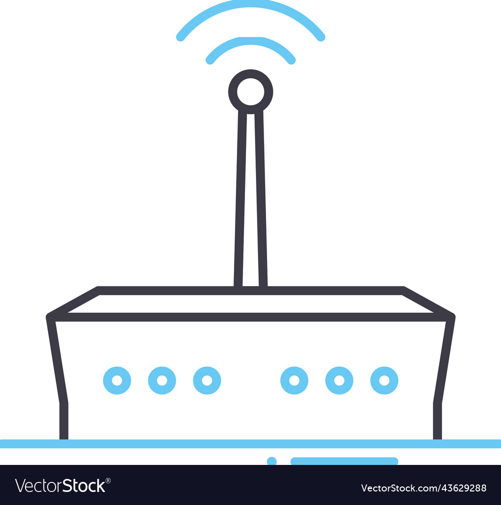 5g wifi router line icon outline symbol