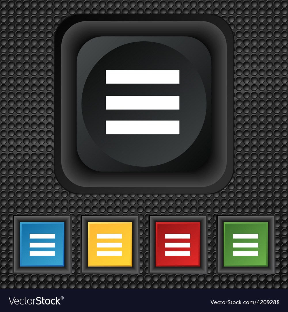 Align text to the width icon sign symbol squared