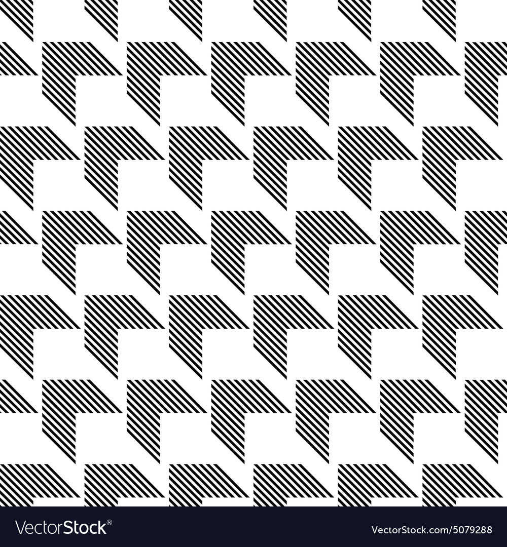 Black and white geometric seamless pattern