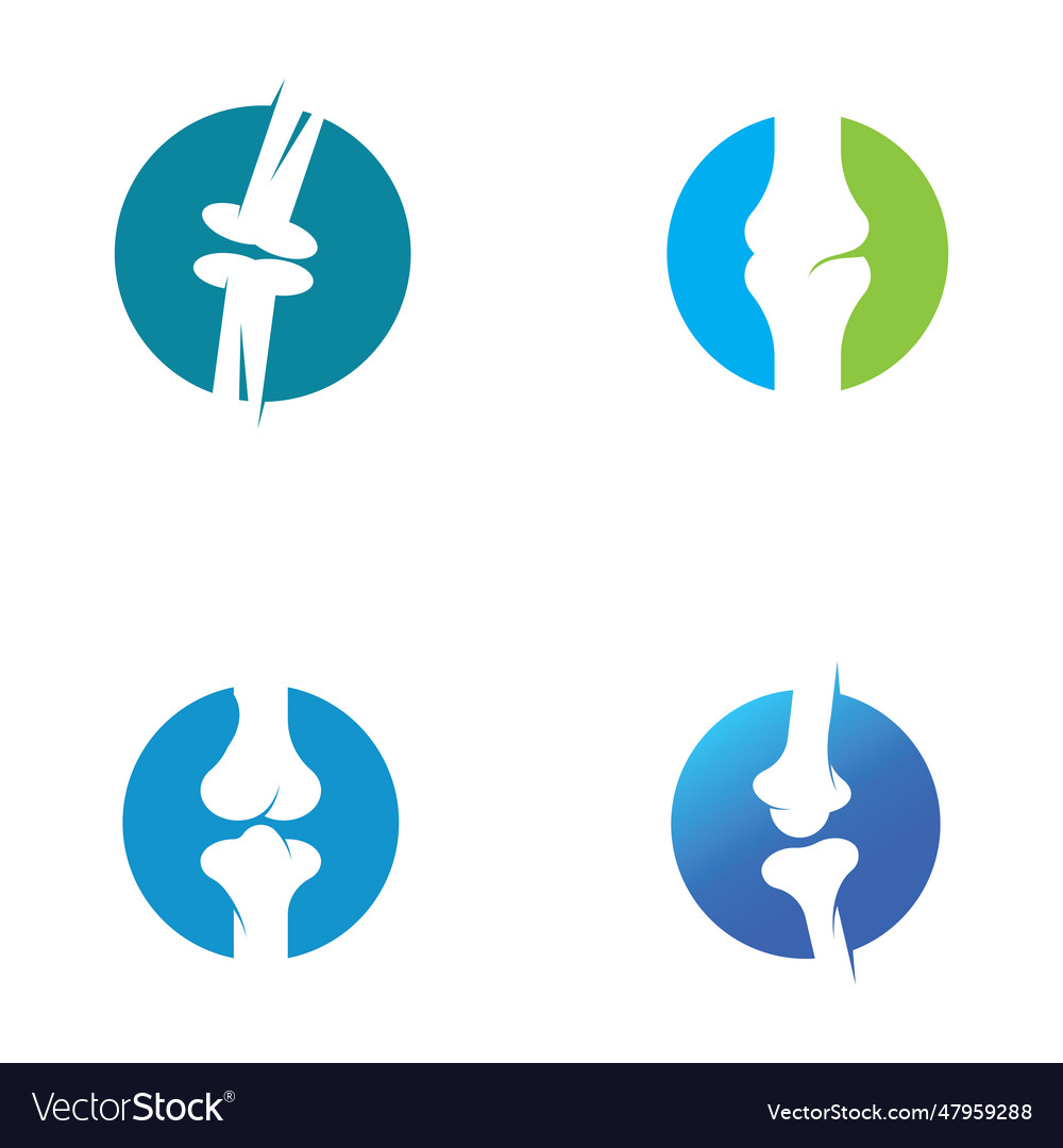 Bone logo icon design template Royalty Free Vector Image