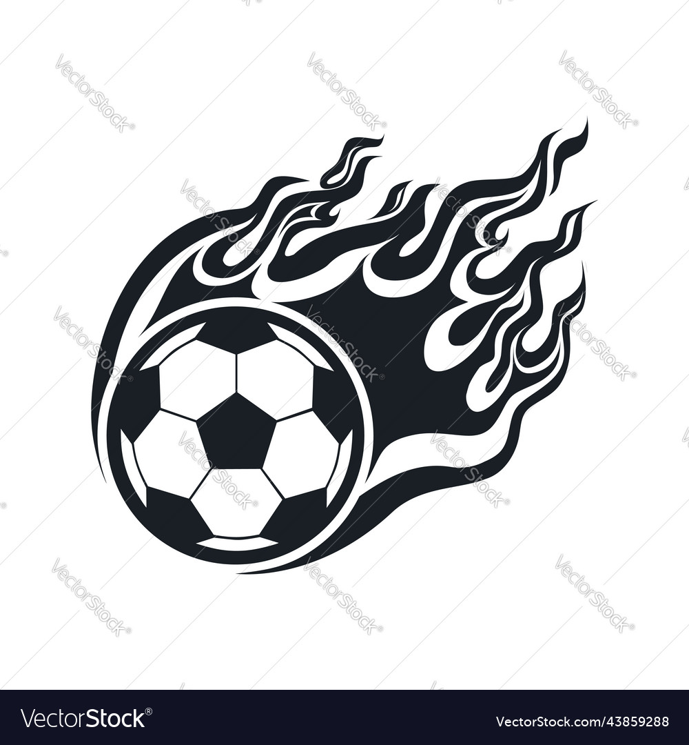 Burning Soccer Ball Flames